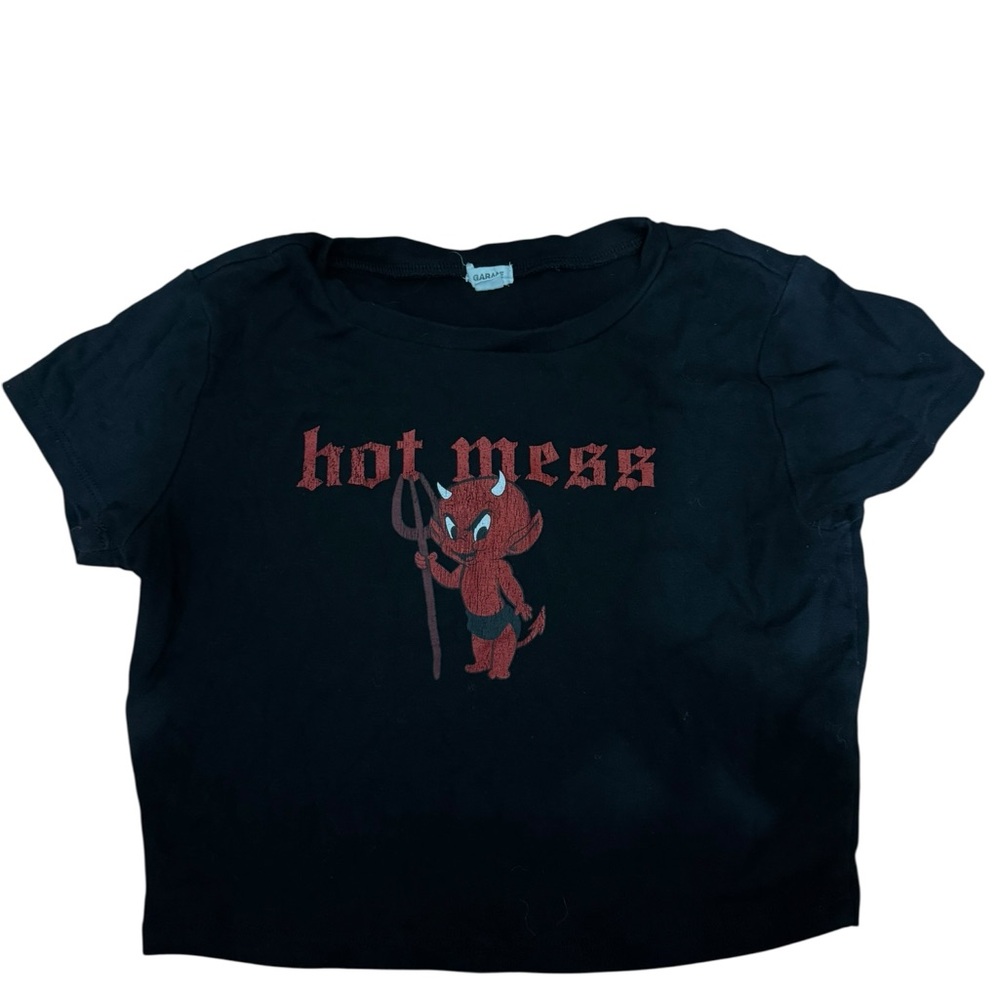 Garage Black and Red Graphic Short Sleeve Tee